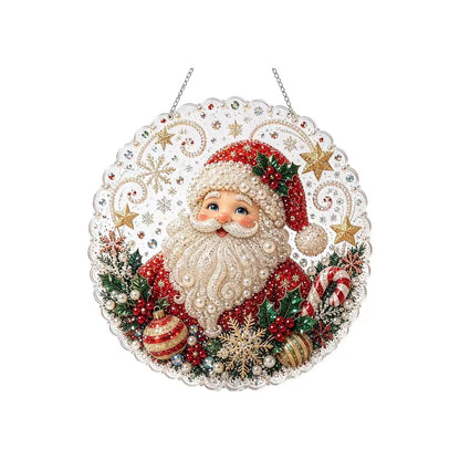 Christmas Santa Diamond Art Kit – DIY Pearl Holiday Decoration