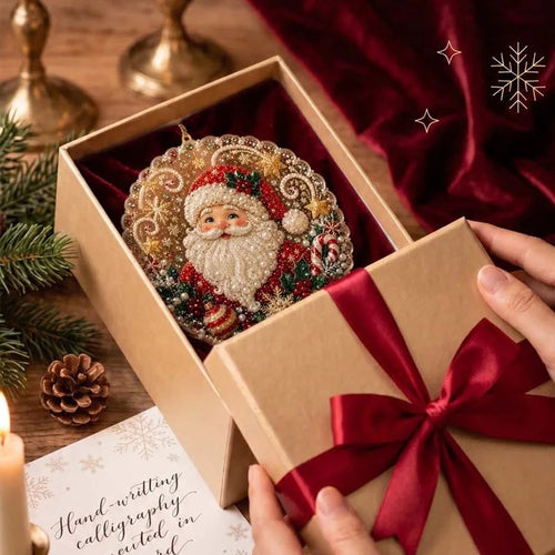 Christmas Santa Diamond Art Kit – DIY Pearl Holiday Decoration