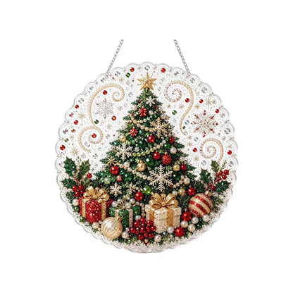 Christmas Tree Diamond Art Kit – DIY Pearl Hanging Decoration